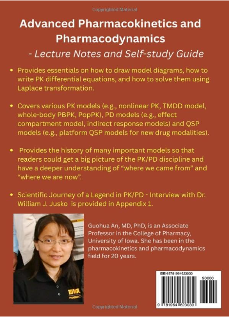 An's advanced PK/PD textbook backcover